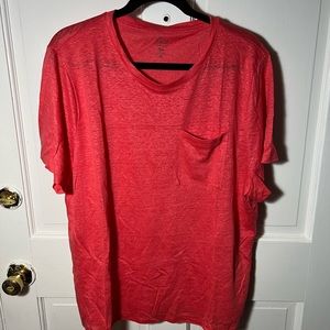 J. Crew 2X faded poppy Linen Crewneck tshirt